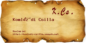Komlódi Csilla névjegykártya